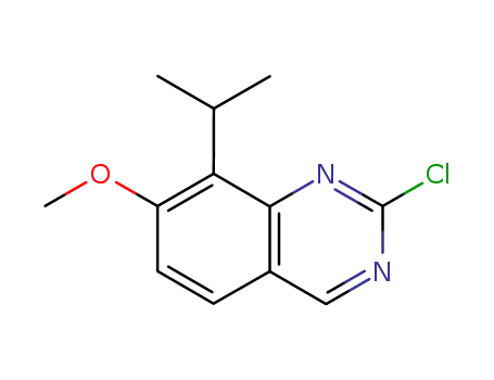 Molecular Structure of 342801-20-1 (Quinazoline, 2-chloro-7-methoxy-8-(1-methylethyl)-)