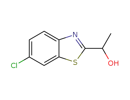 Molecular Structure of 54531-34-9 (2-Benzothiazolemethanol,6-chloro-alpha-methyl-(9CI))