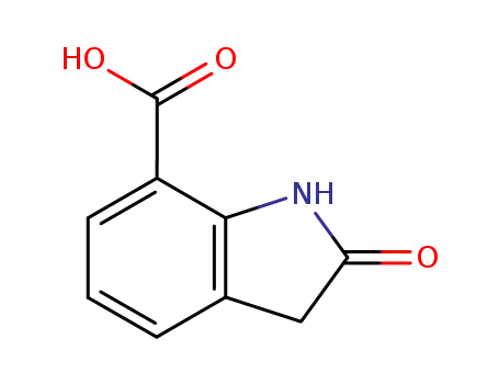 Molecular Structure of 25369-43-1 (2-OXO-INDOLINE-7-CARBOXYLIC ACID)