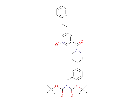 N,N-bis-(tert-butoxycarbonyl)-3-[1-(1-oxy-5-phenylethyl-pyridine-3-carbonyl)-piperidin-4-yl]-benzylamine