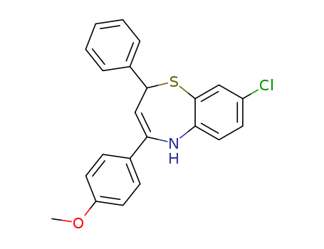 1,5-Benzothiazepine,  8-chloro-2,5-dihydro-4-(4-methoxyphenyl)-2-phenyl-