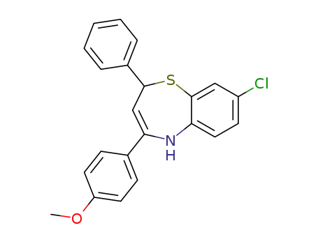 Molecular Structure of 139356-65-3 (1,5-Benzothiazepine,
8-chloro-2,5-dihydro-4-(4-methoxyphenyl)-2-phenyl-)