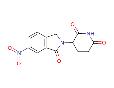 Molecular Structure of 1063995-49-2 (3-(6-nitro-1-oxoisoindolin-2-yl)piperidine-2,6-dione)