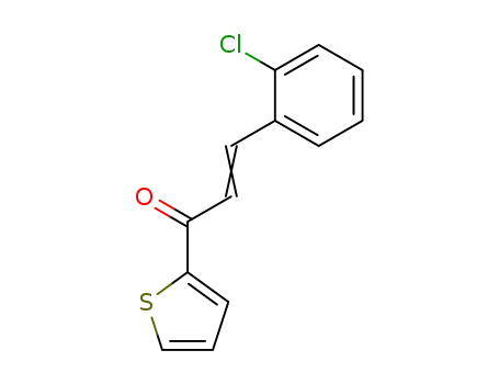 Molecular Structure of 74441-59-1 (3-(2-chlorophenyl)-1-(thiophen-2-yl)prop-2-en-1-one)