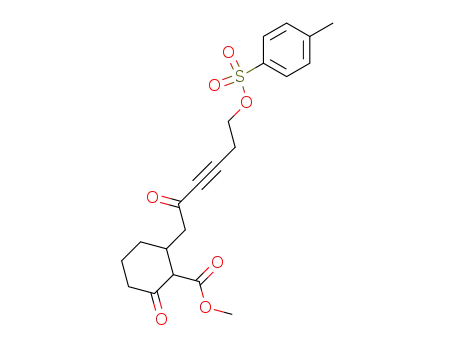 2-Oxo-6-[2-oxo-6-(toluene-4-sulfonyloxy)-hex-3-ynyl]-cyclohexanecarboxylic acid methyl ester