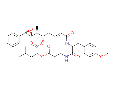 (E)-N-[(2R)-2-formyl-5-imino-1-(4-methoxyphenyl)-3-oxopentan-2-yl]-5-hydroxy-N-(2-hydroxy-4-methylpentanoyl)-6-(3-phenyloxiran-2-yl)hept-2-enamide