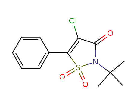 Molecular Structure of 898270-94-5 (2-tert-butyl-4-chloro-5-phenylisothiazol-3(2H)-one 1,1-dioxide)