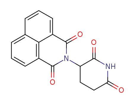 Molecular Structure of 14656-93-0 (2-(2,6-dioxopiperidin-3-yl)-1H-benzo[de]isoquinoline-1,3(2H)-dione)