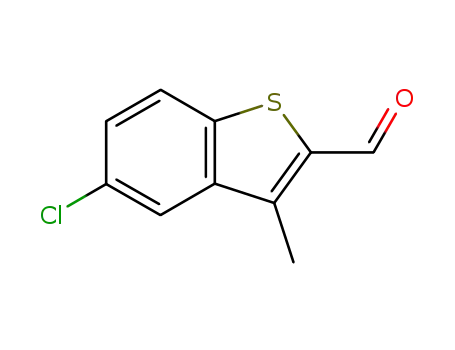 Molecular Structure of 50451-78-0 (5-Chloro-3-methylbenzo[b]thiophene-2-carbaldehyde)