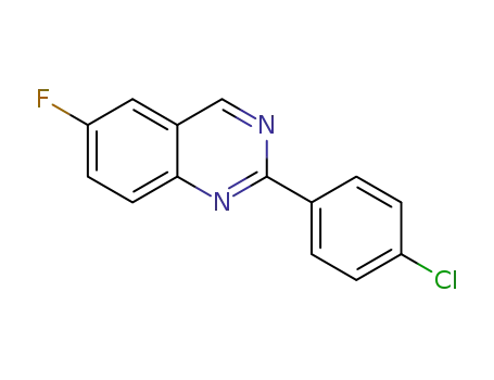 Molecular Structure of 1399327-76-4 (6-fluoro-2-(4-chlorophenyl)quinazoline)