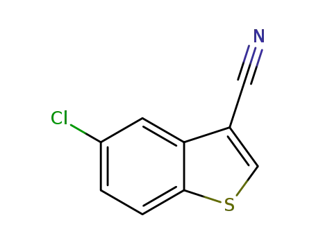Molecular Structure of 16296-79-0 (5-CHLORO-1-BENZOTHIOPHENE-3-CARBONITRILE)