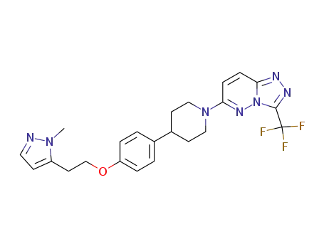 6-[4-[4-[2-(1-methyl-1H-pyrazol-5-yl)ethoxy]phenyl]piperidin-1-yl]-3-(trifluoromethyl)[1,2,4]triazolo[4,3-b]pyridazine