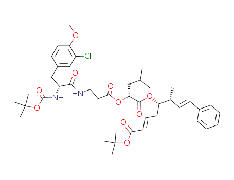 tert-butyl (5S,6R)-5-[(2R)-2-[3-[(2R)-2-tert-butoxycarbonylamino-3-(3-chloro-4-methoxyphenyl)propionylamino]propionyloxy]-4-methylpentanoyloxy]-6-methyl-8-phenylocta-2(E),7(E)-dienoate