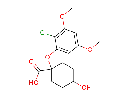 4-Hydroxy-1-<2-chlor-3.5-dimethoxy-phenoxy>-cyclohexan-carbonsaeure-(1)
