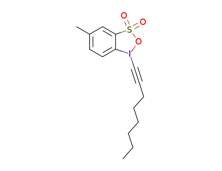 Molecular Structure of 152716-87-5 (1H-1-(1'-octynyl)-5-methyl-1,2,3-benziodoxathiole 3,3-dioxide)