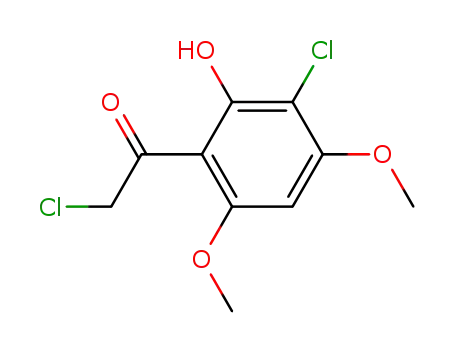 Molecular Structure of 72565-72-1 (2-chloro-1-(3-chloro-2-hydroxy-4,6-dimethoxyphenyl)ethanone)