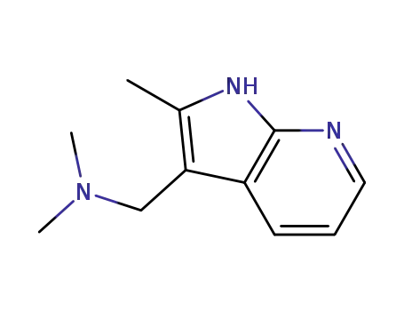 Molecular Structure of 7546-48-7 (2-DIMETHYL (2-METHYL-1H-PYRROLO[2,3-B]PYRIDINE-3YL METHYL)-AMINE)