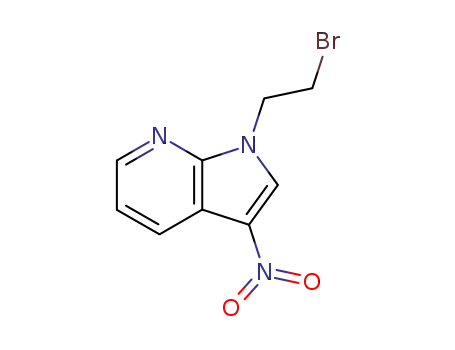Molecular Structure of 110231-04-4 (1H-Pyrrolo[2,3-b]pyridine, 1-(2-bromoethyl)-3-nitro-)