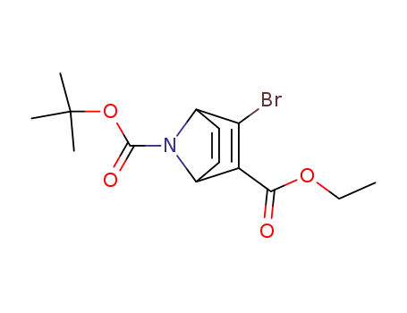 Molecular Structure of 502506-71-0 ((1S,4R)-7-tert-butyl 2-ethyl 3-bromo-7-azabicyclo[2.2.1]hepta-2,5-diene-2,7-dicarboxylate)