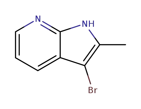 Molecular Structure of 145934-58-3 (1H-Pyrrolo[2,3-b]pyridine, 3-bromo-2-methyl-)