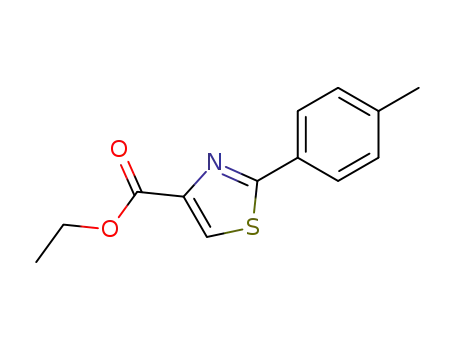 Molecular Structure of 132089-32-8 (2-P-TOLYL-THIAZOLE-4-CARBOXYLIC ACID ETHYL ESTER)
