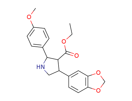 3-Pyrrolidinecarboxylic acid, 4-(1,3-benzodioxol-5-yl)-2-(4-methoxyphenyl)-, ethyl ester
