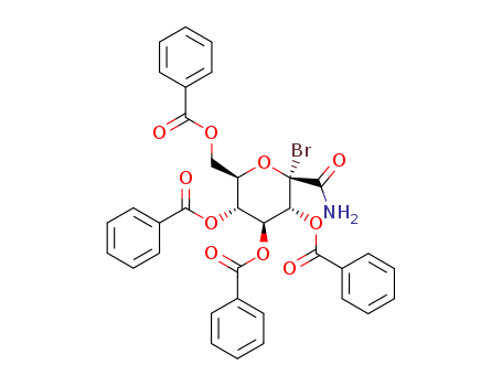 a-D-gluco-2-Heptulopyranosonamide,2-bromo-2-deoxy-, 3,4,5,7-tetrabenzoate (9CI)