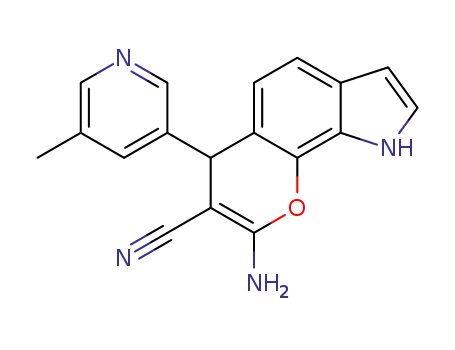 2-Amino-3-cyano-4-(5-methyl-pyridin-3-yl)-4H-indolo[7,6-b]pyran