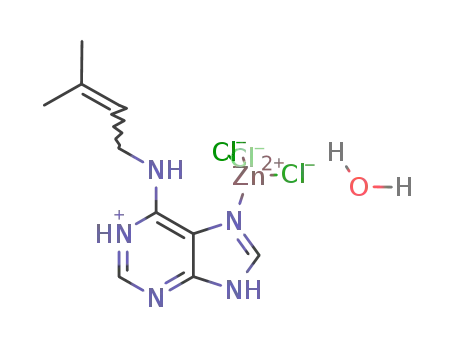 [ZnCl<sub>3</sub>(N<sub>6</sub>-isopentenyladeninium<sup>(1+)</sup>)]*water