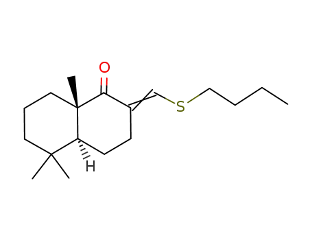 1(2H)-Naphthalenone,
2-[(butylthio)methylene]octahydro-5,5,8a-trimethyl-, trans-