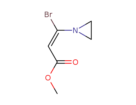 2-Propenoic acid, 3-(1-aziridinyl)-3-bromo-, methyl ester, (E)-