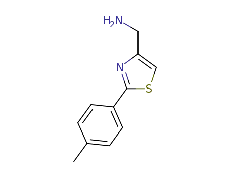 Molecular Structure of 89152-86-3 (C-(2-P-TOLYL-THIAZOL-4-YL)-METHYLAMINE)