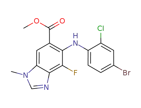 Methyl 5-(4-broMo-2-chlorophenylaMino)-4-fluoro-1-Methyl-1H-benzo[d]iMidazole-6-carboxylate