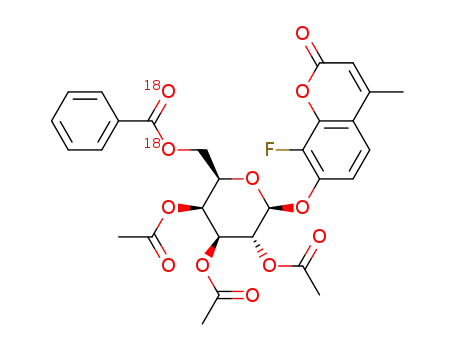 8-fluoro-4-methylumbelliferyl 2,3,4-tri-O-acetyl-6-O-((18)O)benzoyl-β-D-(6-(18)O)-galactopyranoside
