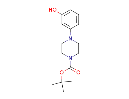 Molecular Structure of 198627-86-0 (1-(3-HYDROXY-PHENYL)-PIPERAZINE-4-CARBOXYLIC ACID TERT-BUTYL ESTER)