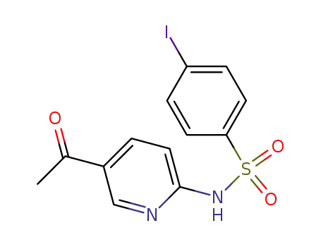 Molecular Structure of 940943-42-0 (N-(5-acetyl-pyridin-2-yl)-4-iodo-benzenesulfonamide)