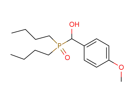 Molecular Structure of 26214-21-1 (Benzenemethanol, a-(dibutylphosphinyl)-4-methoxy-)