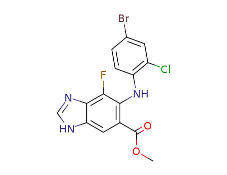 Methyl 6-((4-bromo-2-chlorophenyl)amino)-7-fluoro-1H-benzo[d]imidazole-5-carboxylate