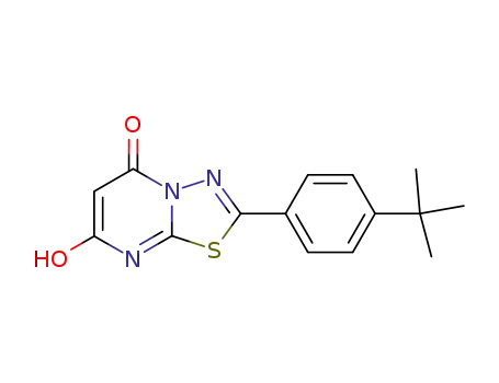 Molecular Structure of 100987-06-2 (2-(4-tert-butylphenyl)-7-hydroxy-5H-[1,3,4]thiadiazolo[3,2-a]pyrimidin-5-one)