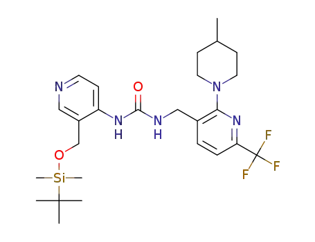 1-(3-((tert-butyldimethylsilyloxy)methyl)pyridin-4-yl)-3-((2-(4-methylpiperidin-1-yl)-6-(trifluoromethyl)pyridin-3-yl)methyl)urea
