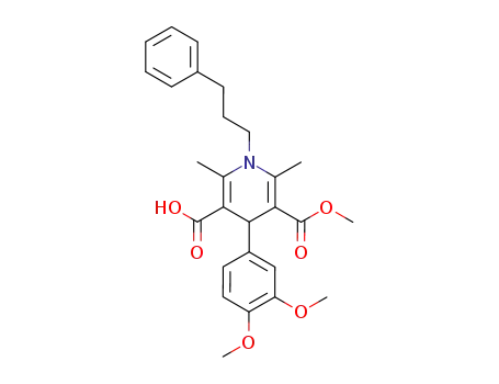 1,4-dihydro-4-(3,4-dimethoxyphenyl)-2,6-dimethyl-1-(3-phenylpropyl)-3,5-pyridinedicarboxylic acid 3-methylester