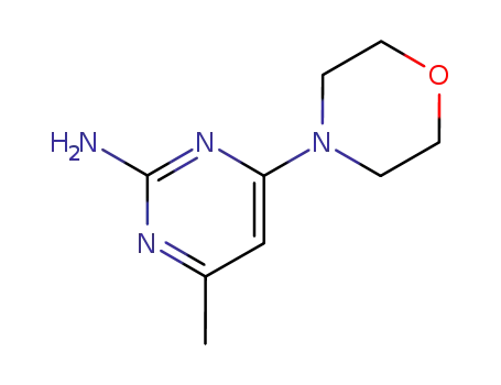 Molecular Structure of 7752-46-7 (2-AMINO-4-MORPHOLINO-6-METHYLPYRIMIDINE)