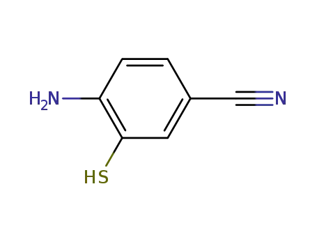 Molecular Structure of 174658-22-1 (Benzonitrile, 4-amino-3-mercapto- (9CI))