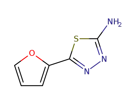 Molecular Structure of 4447-45-4 (5-(2-FURYL)-1,3,4-THIADIAZOL-2-AMINE)