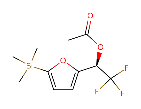 2-Furanmethanol, a-(trifluoromethyl)-5-(trimethylsilyl)-, acetate, (R)-