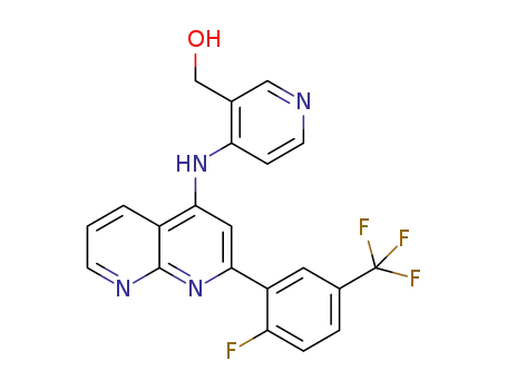 {4-[2-(2-fluoro-5-trifluoromethyl-phenyl)-[1,8]naphthyridin-4-ylamino]-pyridin-3-yl}-methanol