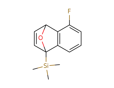 Molecular Structure of 134965-27-8 (1-Trimethylsilyl-5-fluoro-1,4-dihydronaphthalen-1,4-endoxide)