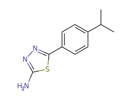 Molecular Structure of 100987-89-1 (5-(4-ISOPROPYLPHENYL)-1,3,4-THIADIAZOL-2-AMINE)