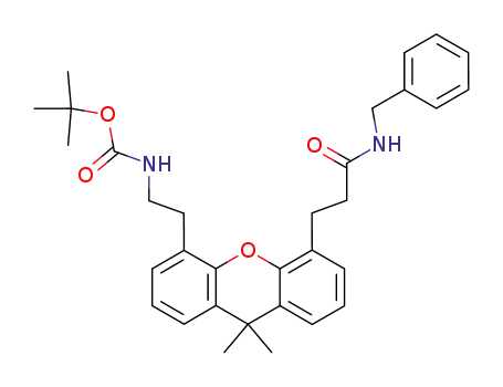 {2-[5-(2-Benzylcarbamoyl-ethyl)-9,9-dimethyl-9H-xanthen-4-yl]-ethyl}-carbamic acid tert-butyl ester