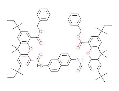 dibenzyl 2,2',7,7'-tetrakis(1,1-dimethylpropyl)-9,9,9',9'-tetramethyl-5,5'-<2,6-bis(aminocarbonyl)naphthalenediyl>di-4-xanthenecarboxylate